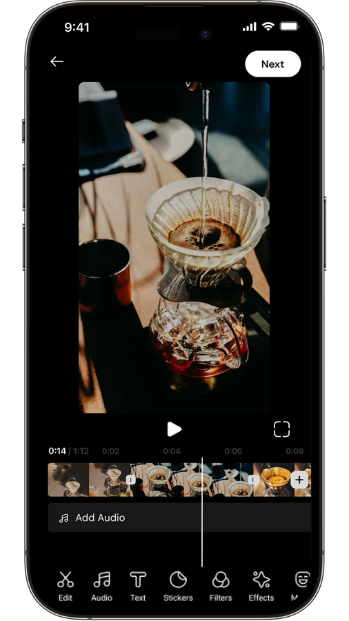 3) Edit With AI - Turn scripts into videos in minutes with AI-powered editing tools and ready-made templates designed for short-form content.
